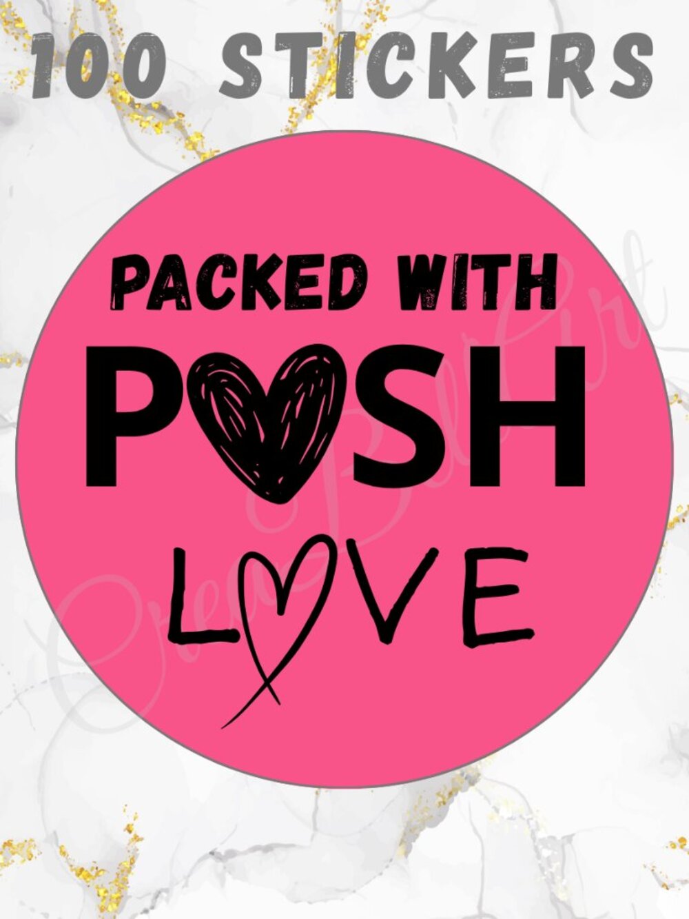 100 Thank you Stickers Thermal 2" | Posh Love